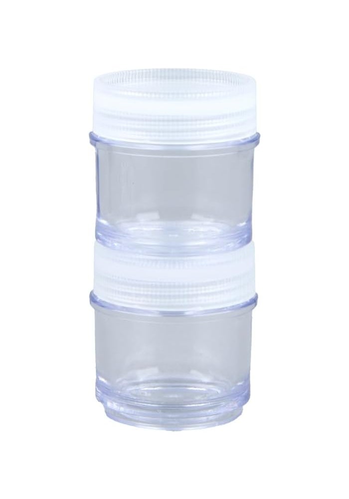 Daiso مجموعة حاويات كريم ديسو كورديلت - 2 قطعة - 8 مل شفاف - Image 1